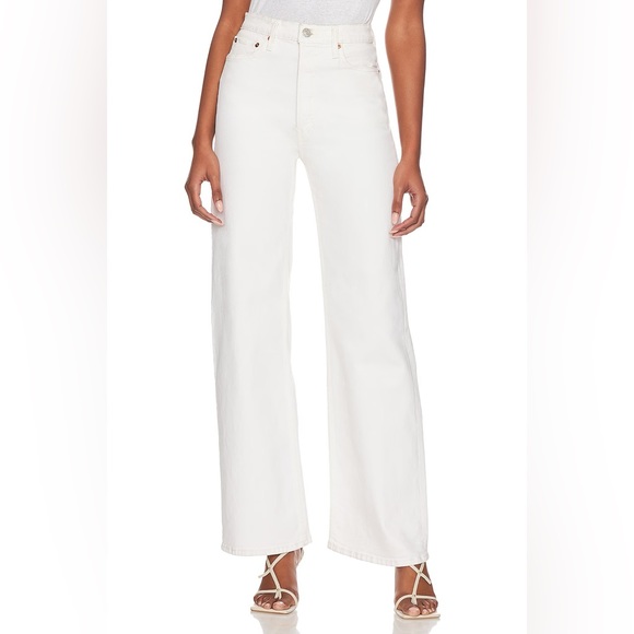 Re/Done Denim - Re/Done White Wide Leg Jeans